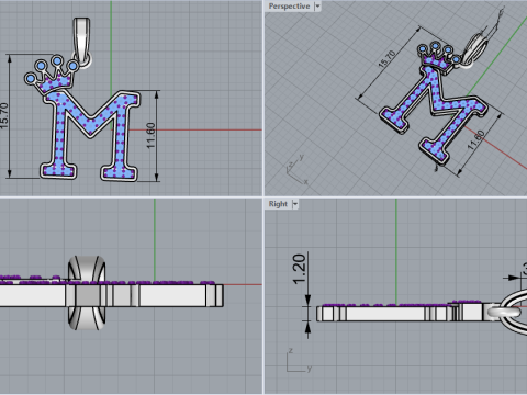 Initial pendant model 712 3D Print Model