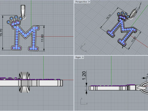 Initial pendant model 712 3D Print Model