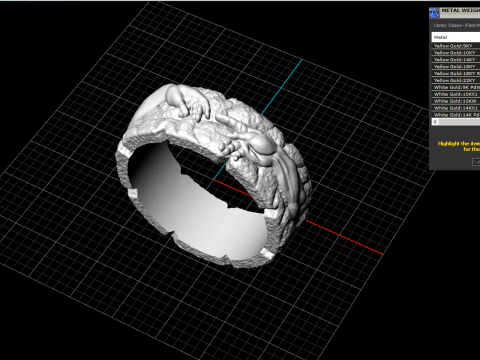 Hand Of God Ring Creation Of Adam model 713 3D Print Model