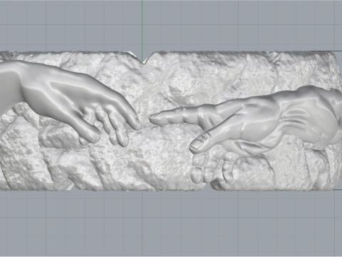 Hand Of God Ring Creation Of Adam model 713 3D Print Model