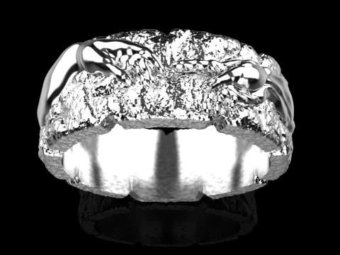 Hand Of God Ring Creation Of Adam model 713 3D Print Model