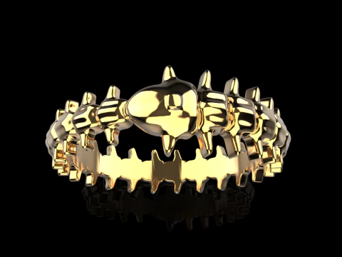 蛇骨リング モデル714 3Dプリントモデル
