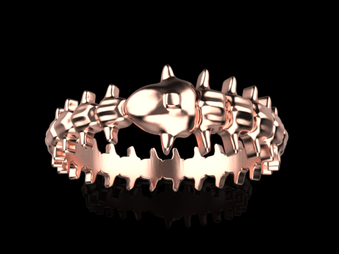 Anello in osso di serpente modello 714 Modello di stampa 3D