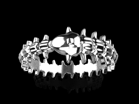 Anello in osso di serpente modello 714 Modello di stampa 3D