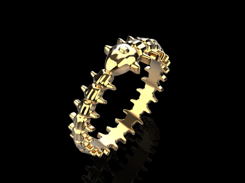 Anello in osso di serpente modello 714 Modello di stampa 3D