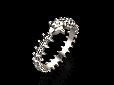 Anello in osso di serpente modello 714 Modello di stampa 3D