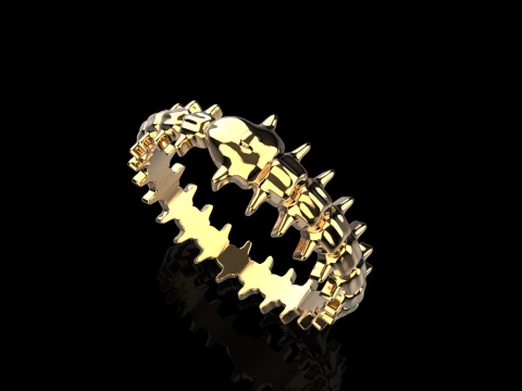 Anello in osso di serpente modello 714 Modello di stampa 3D