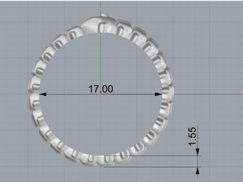 Anello in osso di serpente modello 714 Modello di stampa 3D