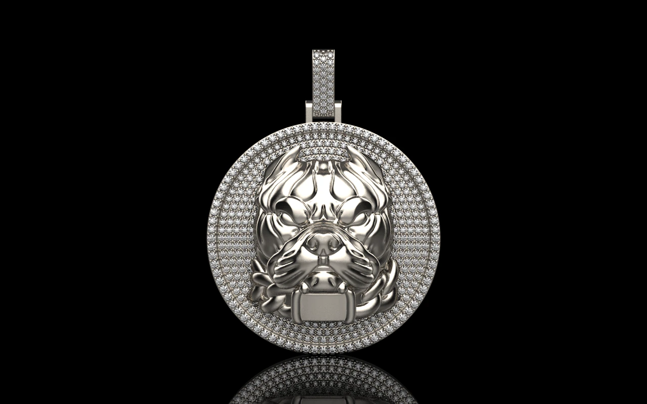 Pitbull pendant model 715 3D Print Model .c4d .max .obj .3ds .fbx .stl .blend 