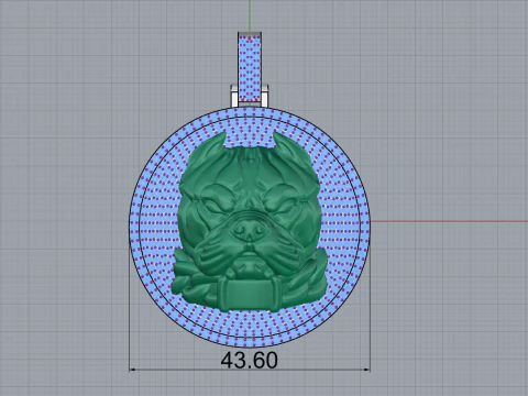 Pitbull pendant model 715 3D Print Model