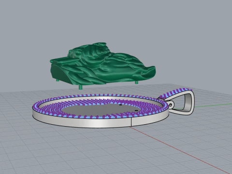 Pitbull pendant model 715 3D Print Model