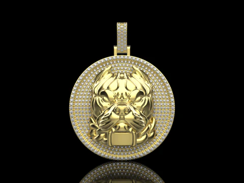 Pitbull pendant model 715 3D Print Model