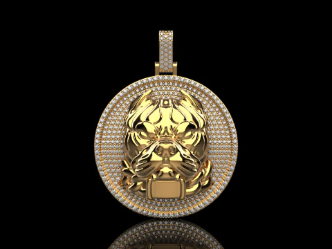 Pitbull pendant model 715 3D Print Model