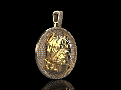 Pitbull pendant model 715 3D Print Model
