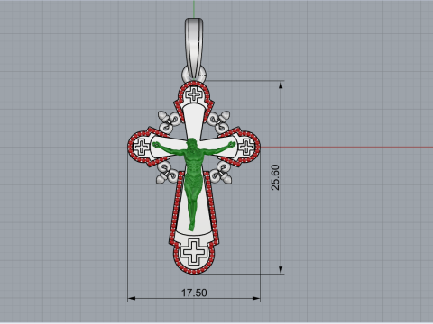 Double side cross model 717 3D Print Model