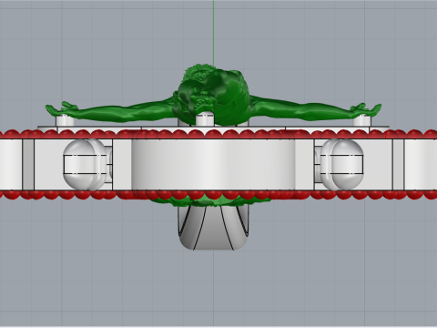 Double side cross model 717 3D Print Model