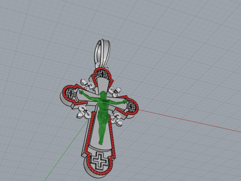 Double side cross model 717 3D Print Model