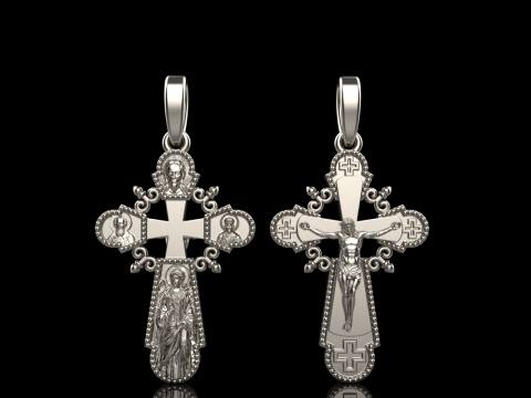 Double side cross model 717 3D Print Model