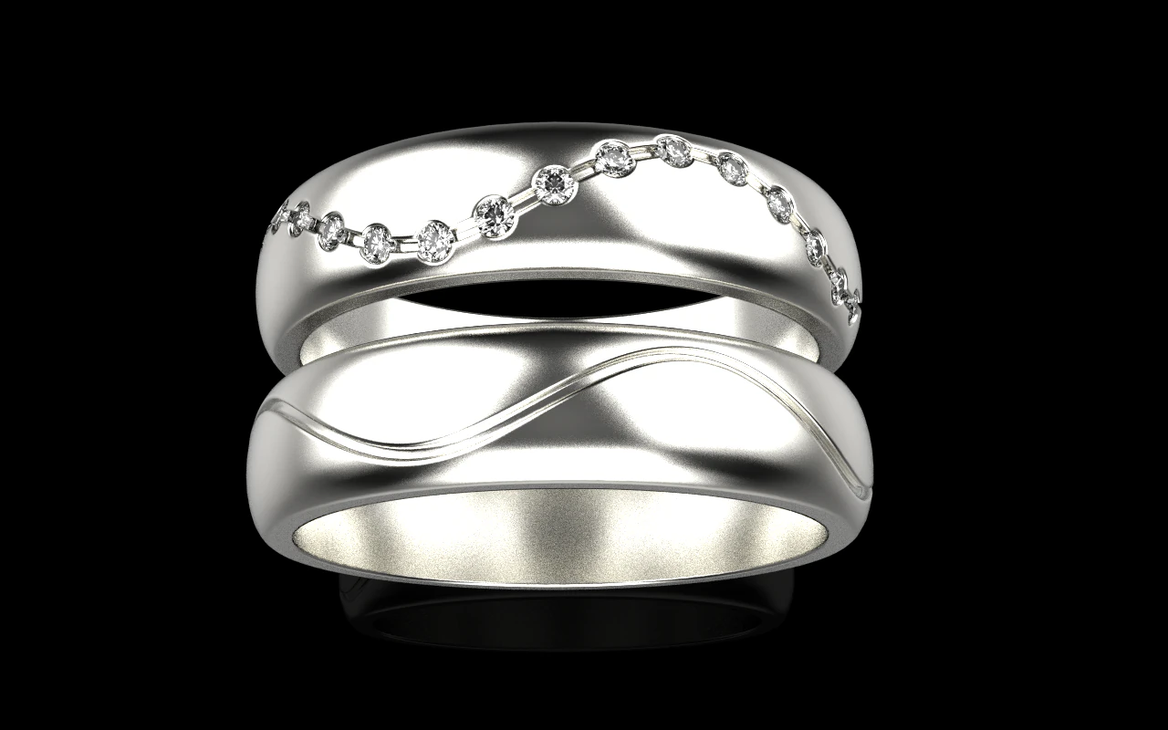 Wedding ring model 718 3D Print Model .c4d .max .obj .3ds .fbx .stl .blend 