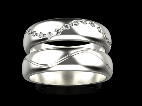 Fede nuziale modello 718 Modello di stampa 3D