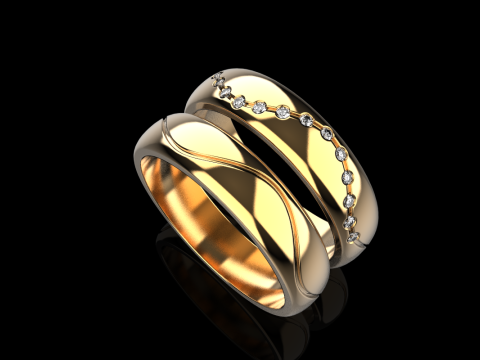 Fede nuziale modello 718 Modello di stampa 3D