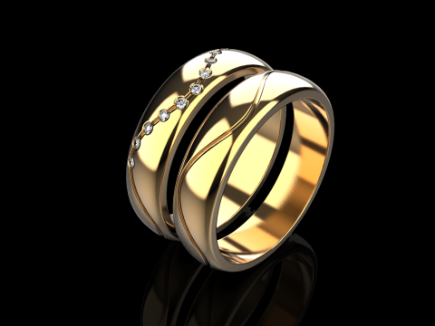 Fede nuziale modello 718 Modello di stampa 3D