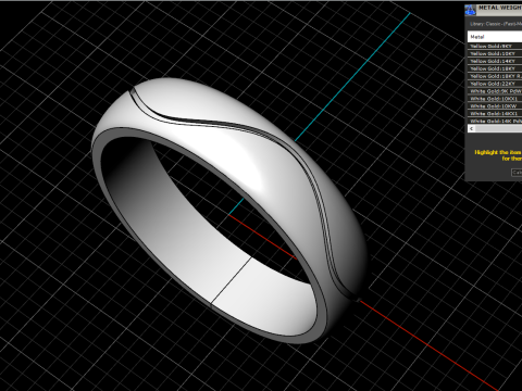Fede nuziale modello 718 Modello di stampa 3D