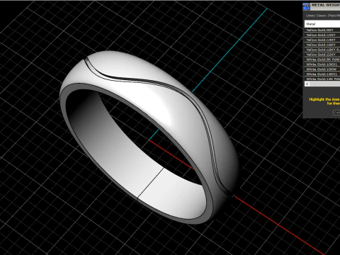 Wedding ring model 718 3D Print Model