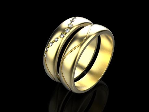 Wedding ring model 718 3D Print Model