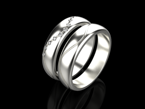 Fede nuziale modello 718 Modello di stampa 3D