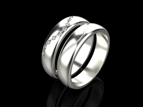 Wedding ring model 718 3D Print Model