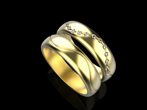 Wedding ring model 718 3D Print Model