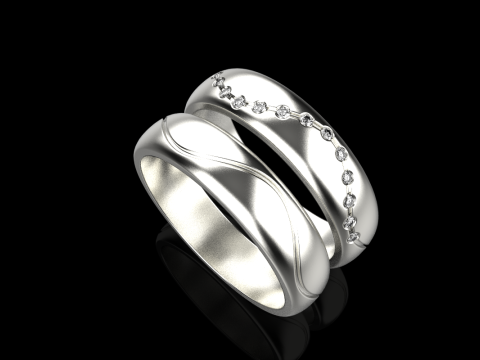 Fede nuziale modello 718 Modello di stampa 3D