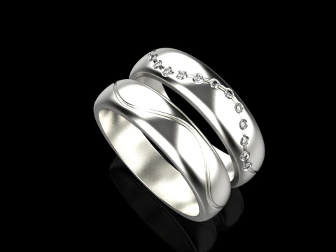 Wedding ring model 718 3D Print Model