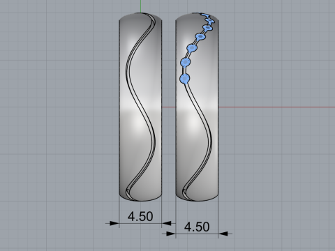 Fede nuziale modello 718 Modello di stampa 3D