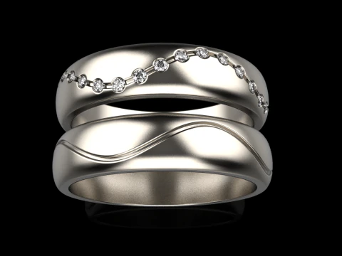 Wedding ring model 718 3D Print Model