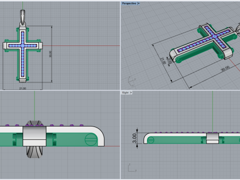 Modello a croce719 Modello di stampa 3D