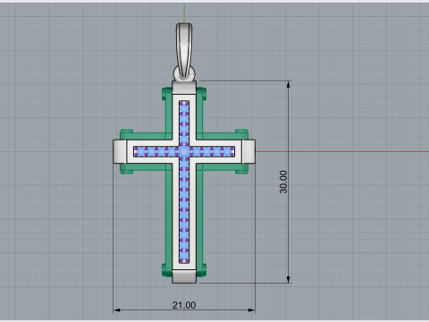 Modello a croce719 Modello di stampa 3D