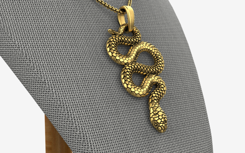 Snake pendant model 720 3D Print Model .c4d .max .obj .3ds .fbx .stl .blend 