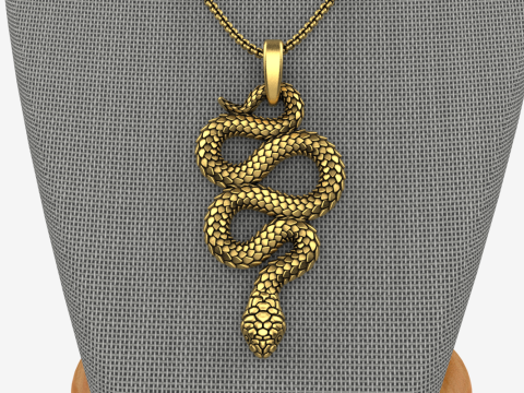 Snake pendant model 720 3D Print Model