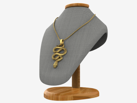 Snake pendant model 720 3D Print Model