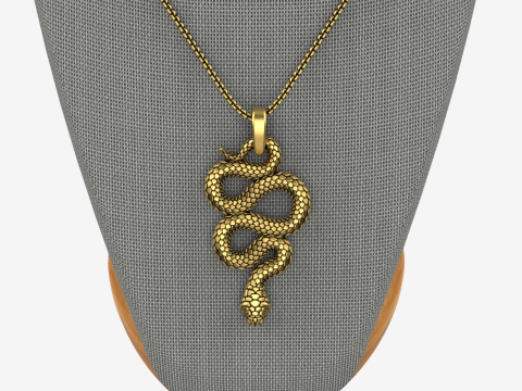 Snake pendant model 720 3D Print Model