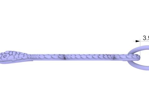 Snake pendant model 720 3D Print Model