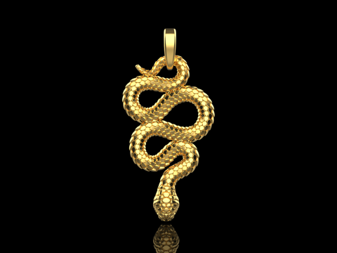 Snake pendant model 720 3D Print Model