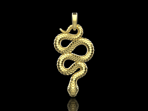 Snake pendant model 720 3D Print Model