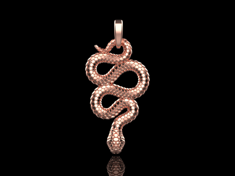 Snake pendant model 720 3D Print Model
