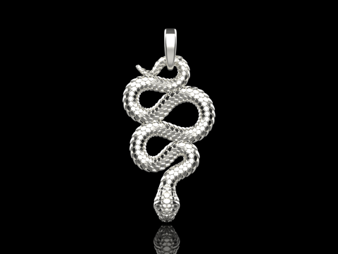 Snake pendant model 720 3D Print Model