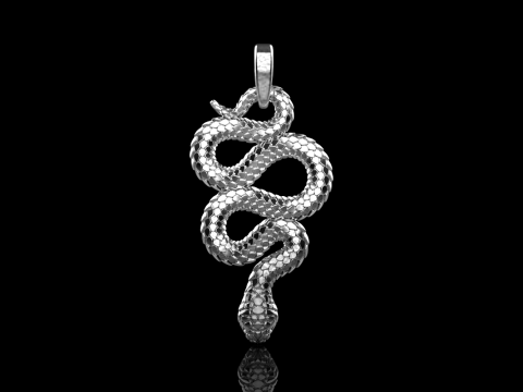 Snake pendant model 720 3D Print Model