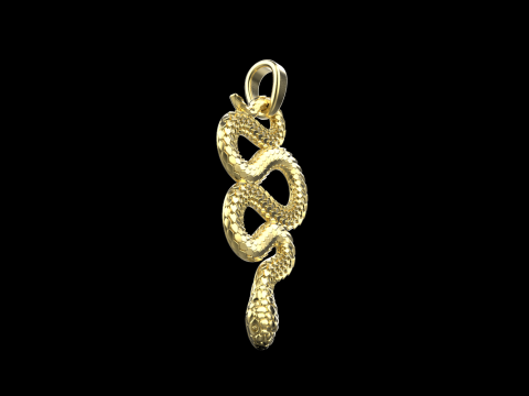 Snake pendant model 720 3D Print Model