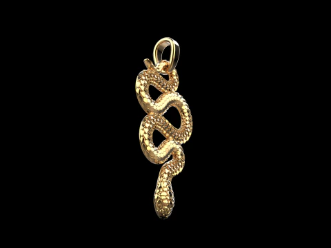 Snake pendant model 720 3D Print Model